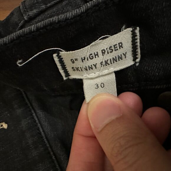 MADEWELL 9" High Riser Skinny Skinny Jeans #E0257 in Faded Black - Picture 9 of 13